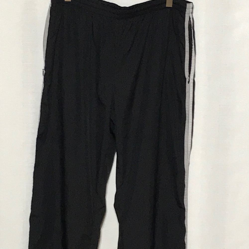SweatPants - Black with Grey & White Stripe